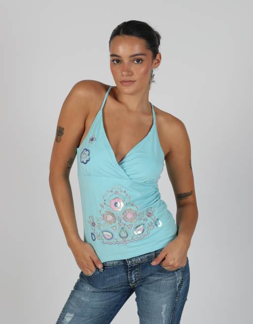 Vintage iPod S cami in light blue, 3 of 4