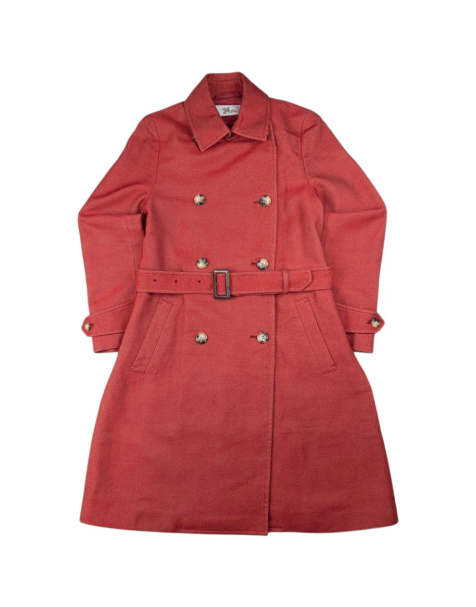 Vintage Issey Miyake 24 belted trench coat size s in red - view 1