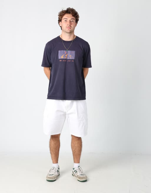 Vintage IZOD 32x50 canvas cargo shorts in white