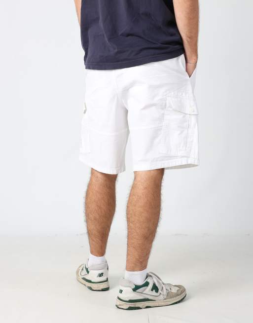 Vintage IZOD 32x50 canvas cargo shorts in white, 4 of 4