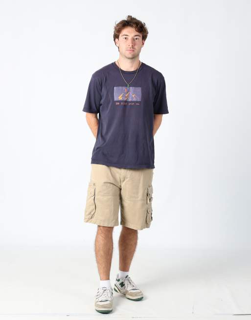 Vintage IZOD 32x68 canvas cargo shorts in tan