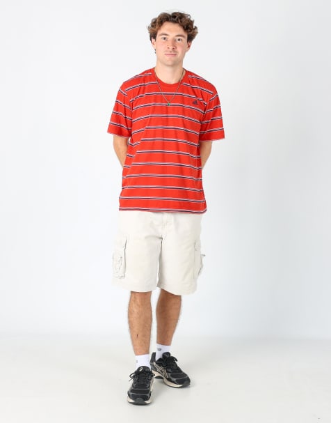 Vintage IZOD 34x22 canvas cargo shorts in ivory - view 1