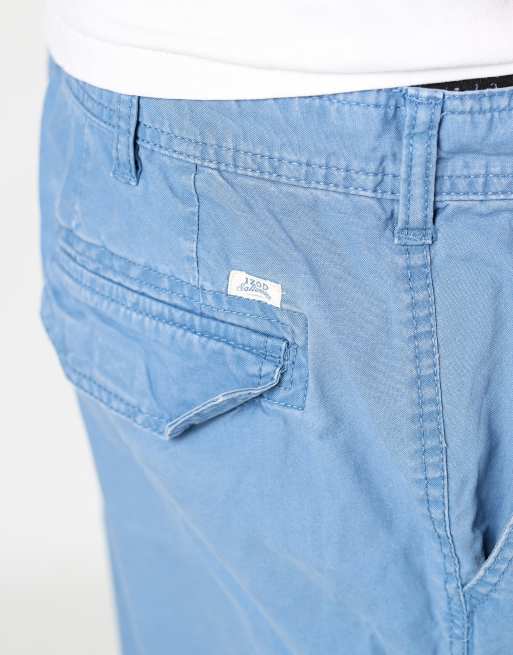 Vintage IZOD 36x22 canvas cargo shorts in light blue, 4 of 4