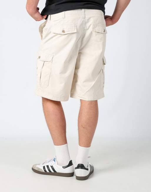 Vintage IZOD 36x24 canvas cargo shorts in cream