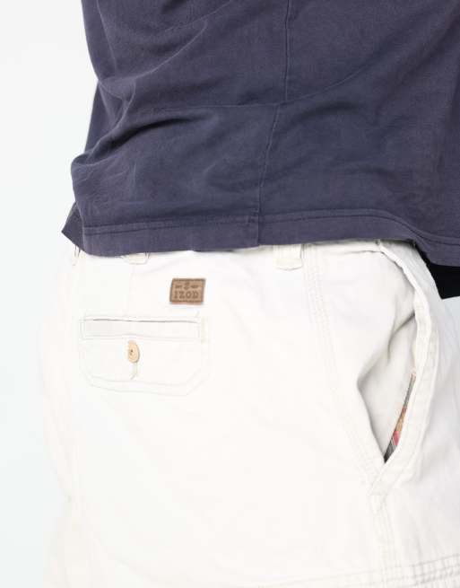 Vintage IZOD 36x29 canvas cargo shorts in tan, 4 of 4