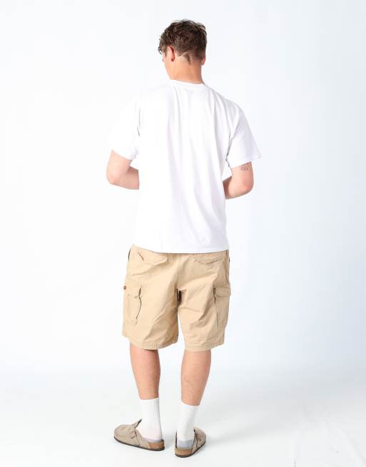 Vintage IZOD 36x30 canvas cargo shorts in tan, 3 of 4
