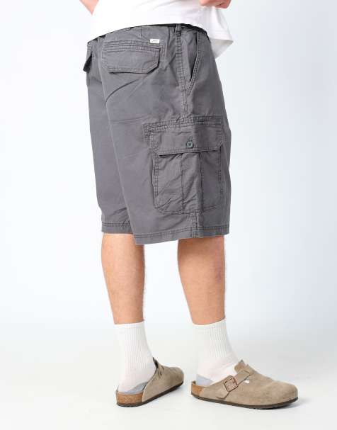 Vintage IZOD 38x23 canvas cargo shorts in charcoal grey - view 1
