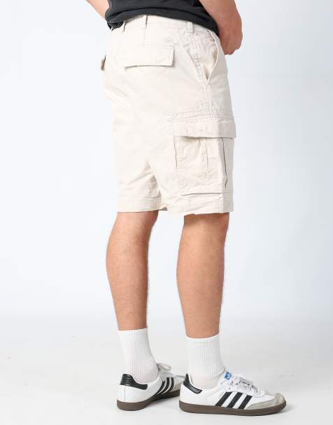 Vintage IZOD 38x23 canvas cargo shorts in cream - view 1