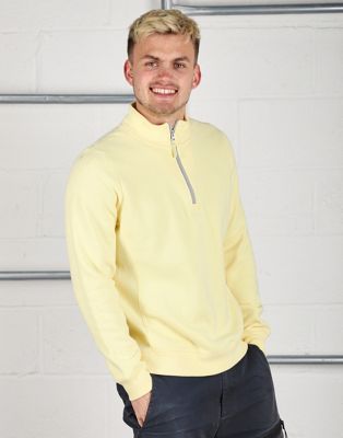 Vintage Izod Size L 1/4 zip plain sweatshirt in yellow