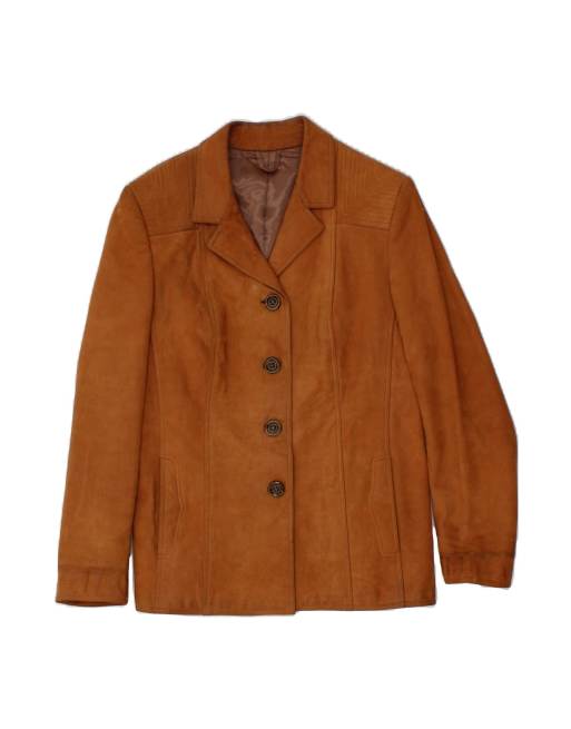 Vintage Jacket UK 12 Medium In Brown