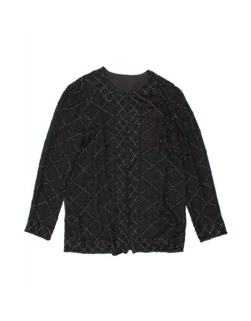 Vintage Jacket UK 16 Large In Black