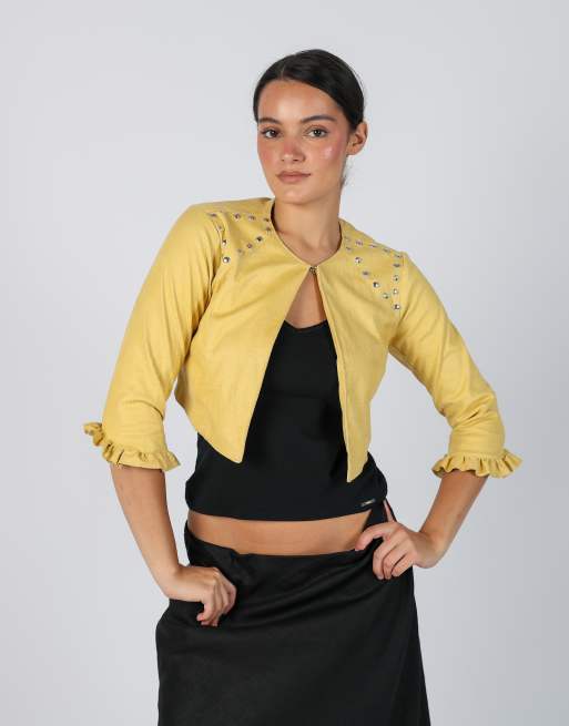 Vintage J'aime S light jacket in yellow, 3 of 4