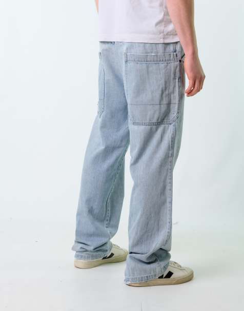 Vintage Jayjays 34x34 Denim Carpenter Baggy Jeans Light Blue - view 1