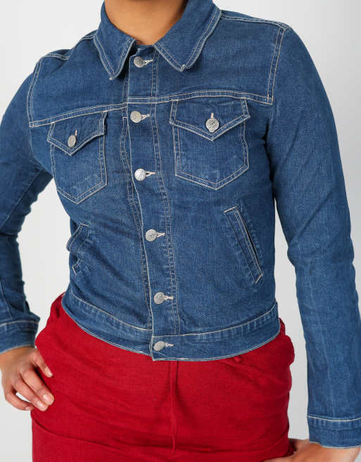 Vintage Jennyfer S denim jacket in blue, 4 of 4