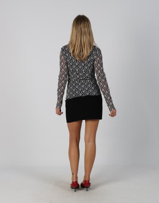 Vintage Jennyfer XS cord skirt in black, 3 of 4