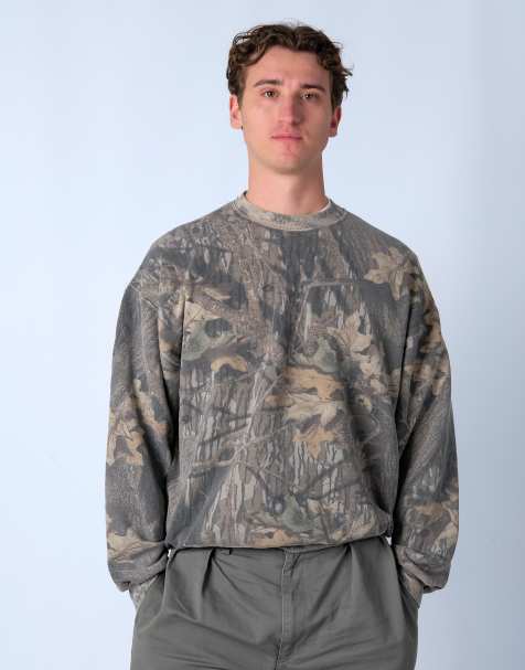 Vintage Jerzees RealTree M Sweatshirt Brown - view 1