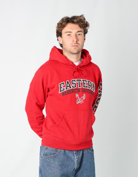 Vintage Jerzees s hoodie in burgundy red - view 1