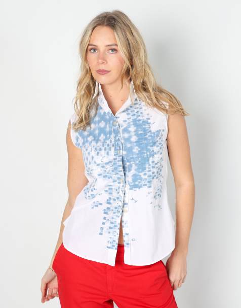 Vintage Jil Sander M woven vest in white - view 1