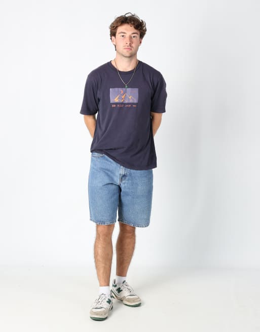 Vintage Jinglers 32x70 denim jorts shorts in light blue