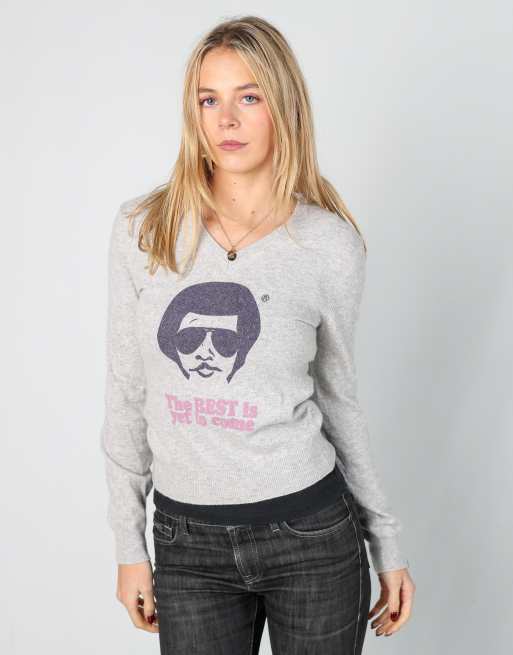 Vintage Joe Rivetto XS knitted jumper in light grey