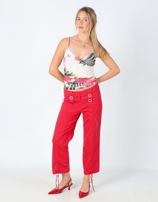 Vintage John Baner 10 Woven Trousers Red
