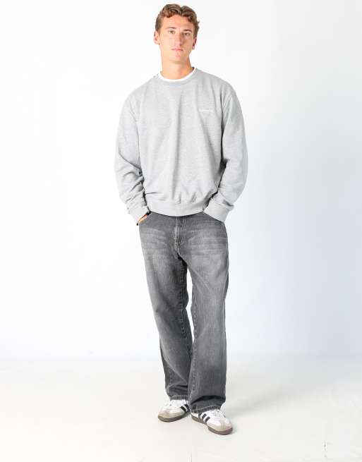 Vintage Joker 34x30 denim hip hop jeans in charcoal grey