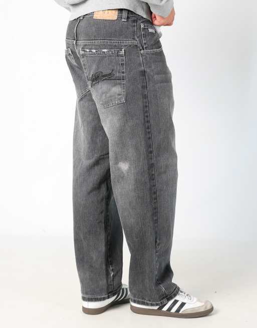 Vintage Joker 34x30 denim hip hop jeans in charcoal grey, 2 of 4