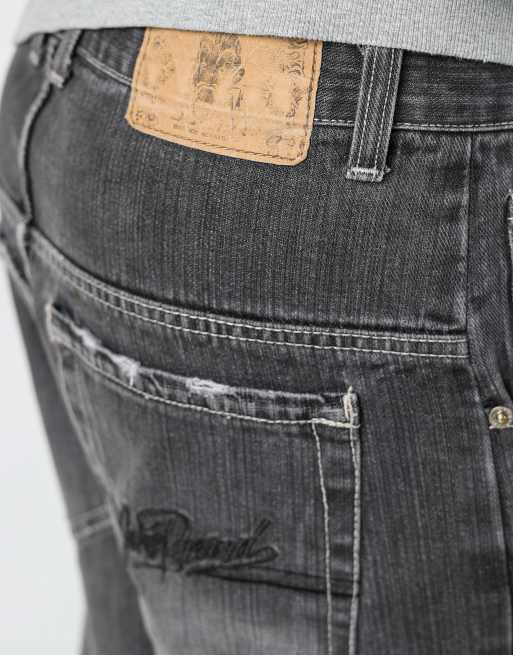 Vintage Joker 34x30 denim hip hop jeans in charcoal grey, 4 of 4