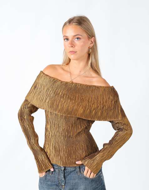 Vintage Jolie Mine S blouse in bronze - view 1