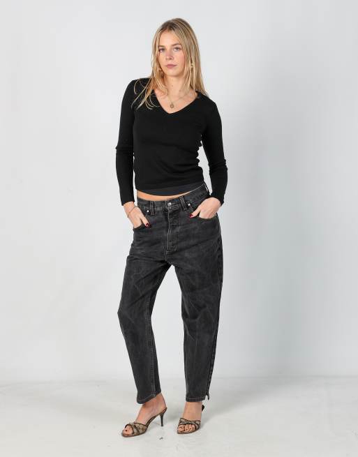 Vintage Joop! S mom jeans in charcoal grey