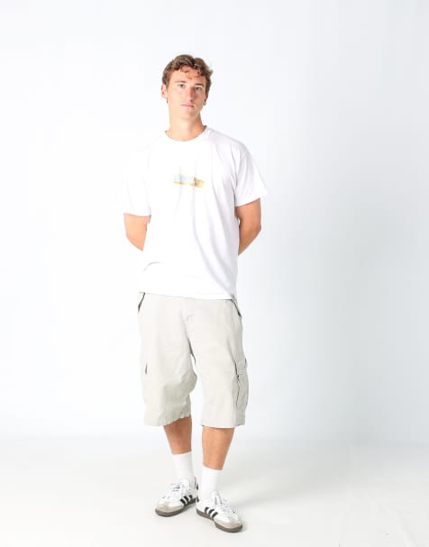 Vintage Jordan Air 38x24 canvas cargo shorts in light grey - view 1