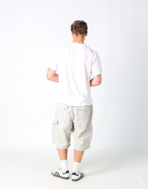 Vintage Jordan Air 38x24 canvas cargo shorts in light grey, 3 of 4