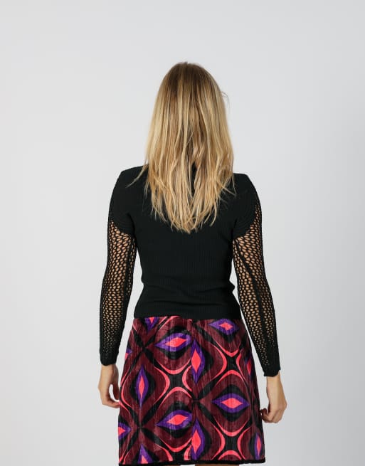 Vintage Joyx S long sleeve top in black, 2 of 4