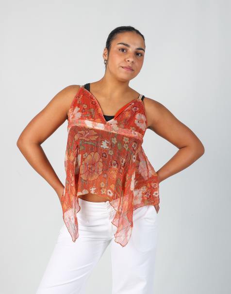 Vintage Juliette M cami in orange - view 1