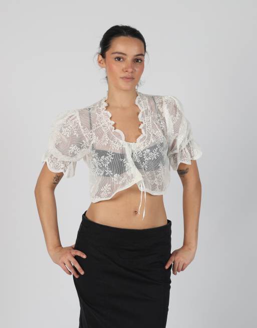 Vintage July Mode S blouse in ivory