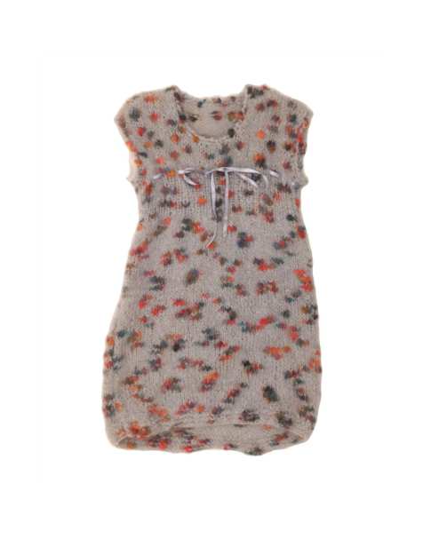 Vintage Jumper Dress UK 10 Small In Grey Flecked - view 1