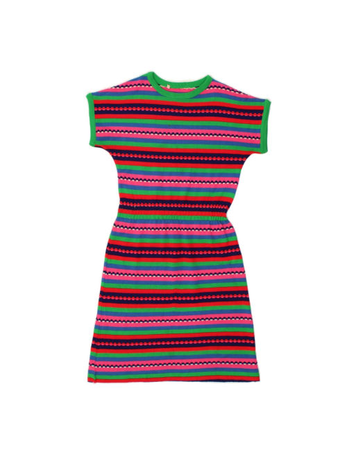 Vintage Jumper Dress UK 10 Small In Multicoloured Striped