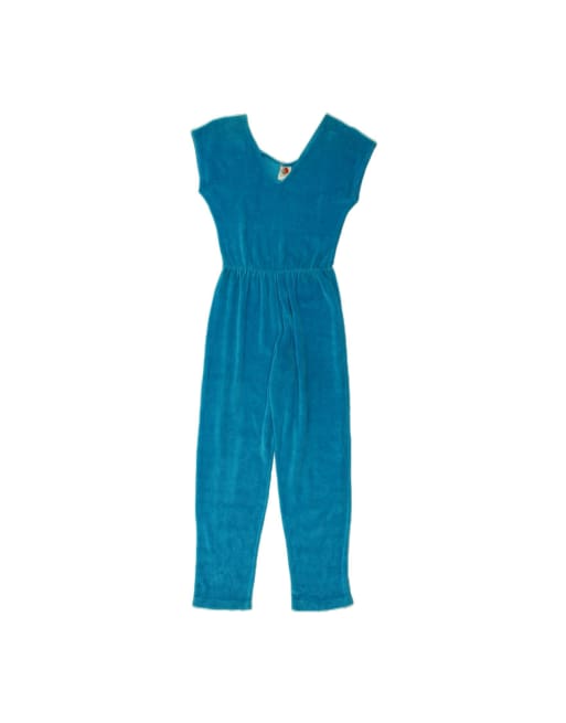 Vintage Jumpsuit It 42 Medium In Blue