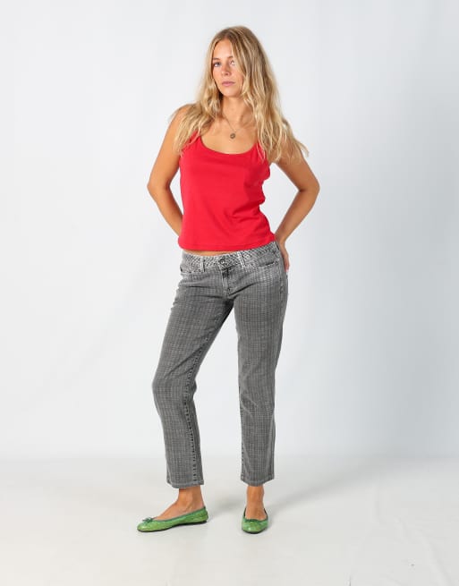 Vintage Just Cavalli 8 capri trouser in grey