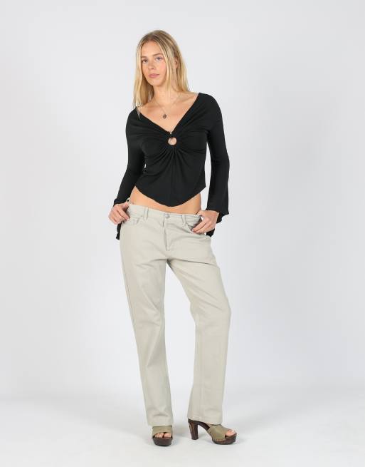 Vintage Just Cavalli M bootcut jeans in beige