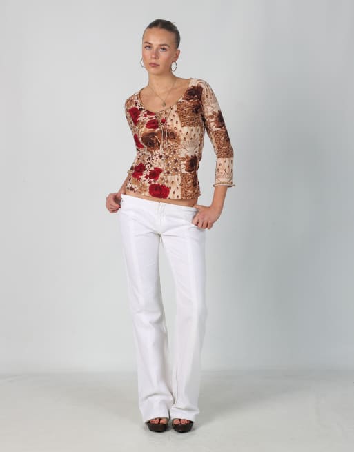 Vintage Just Cavalli M woven trousers in white