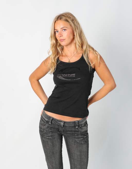 Vintage Just Cavalli M woven vest in black