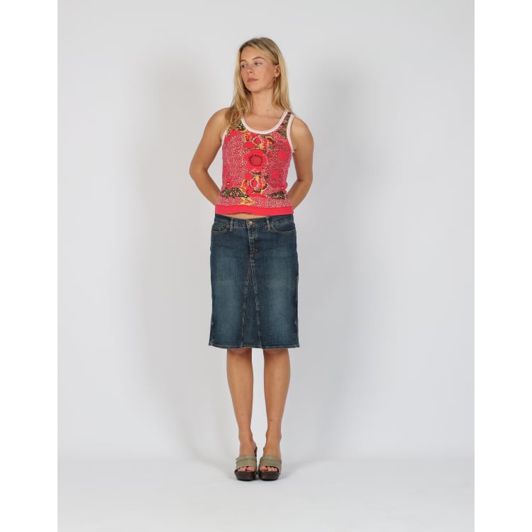 Vintage Just Cavalli S denim midi skirt in blue | ASOS