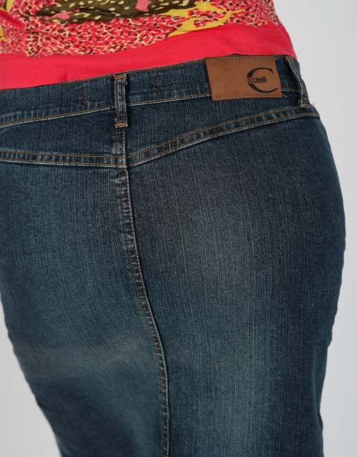 Vintage Just Cavalli S denim midi skirt in blue | ASOS