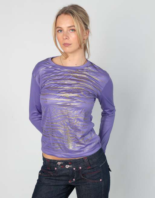 Vintage Just Cavalli S long sleeve top in purple