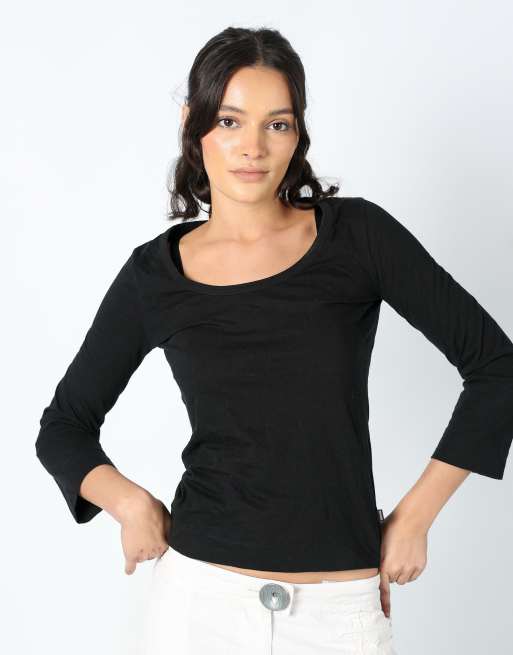 Vintage Just Cavalli S woven top black, 2 of 4
