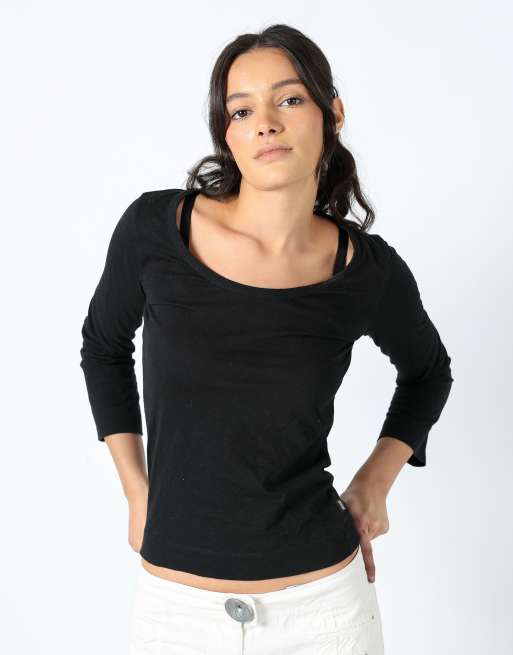 Vintage Just Cavalli S woven top black, 3 of 4