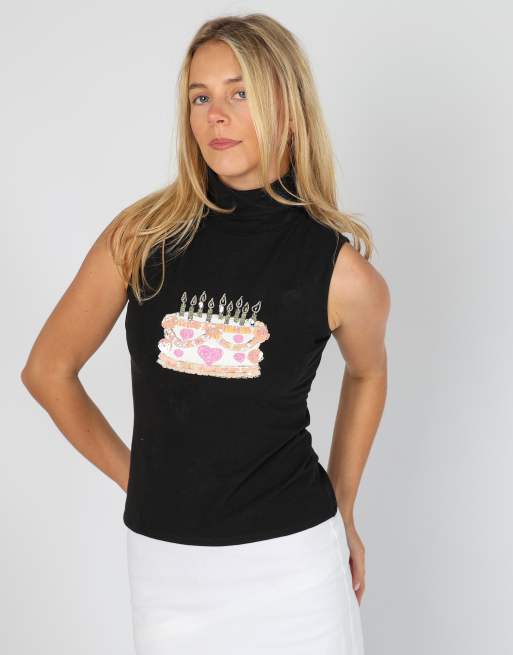 Vintage Just For You S cami in black