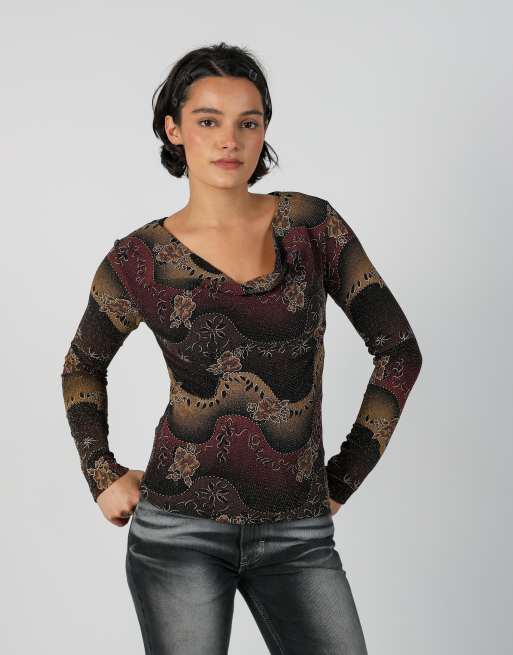 Vintage K-Uno S woven top in black, 1 of 4