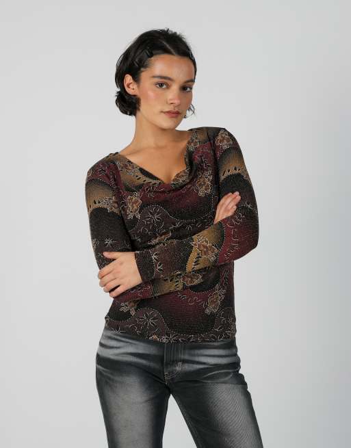 Vintage K-Uno S woven top in black, 3 of 4